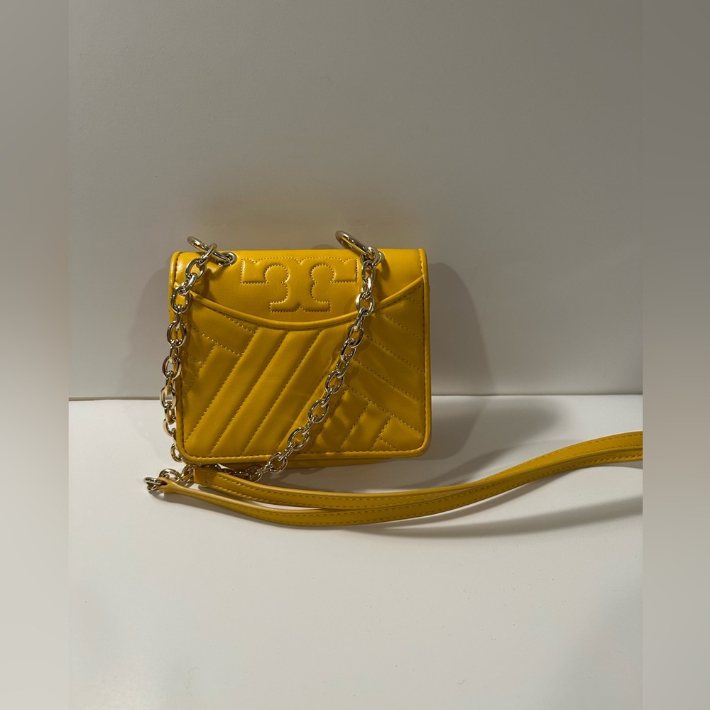 Tory Burch Mustard Crossbody with Gold Hardware